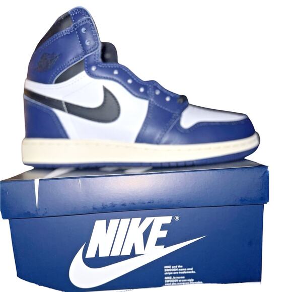 New Air Jordan 1 Retro Hi OG Midnight Navy Size 6.5 Youth / 8 Womens - Picture 2 of 13